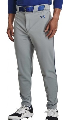 UNDER ARMOUR Gameday Vanish Grey Royal Blue Piped Long Baseball Pants Mens L XL
