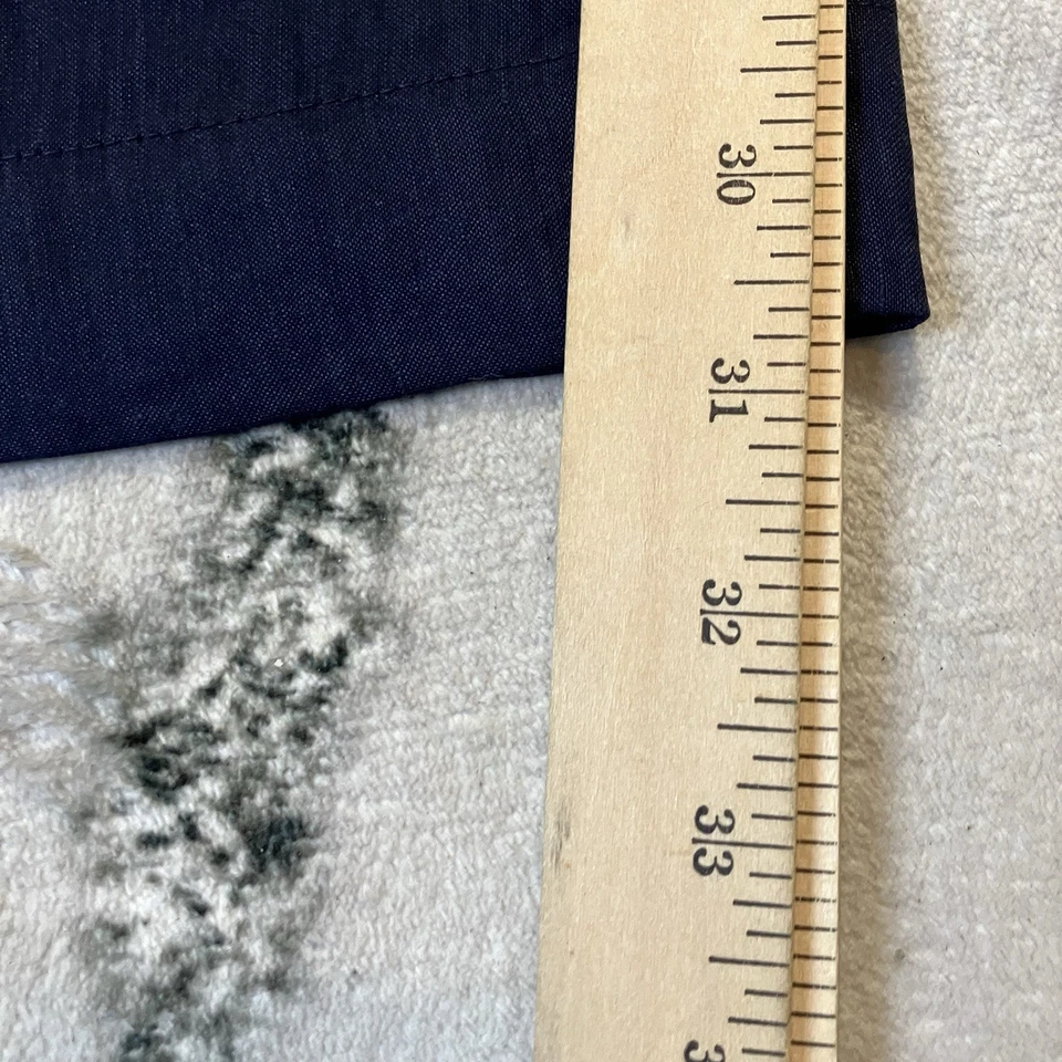 J Crew X Marie Marot Pants Womens Size 4 Navy Blue Linen Blend Wide Leg - Image 4 of 4