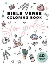 Bible Verse Coloring Book for Girls: 40 Unique Christian Bible Verse Coloring Pa
