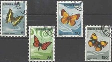Timbres Papillons Djibouti 477/480 o - 86527FX
