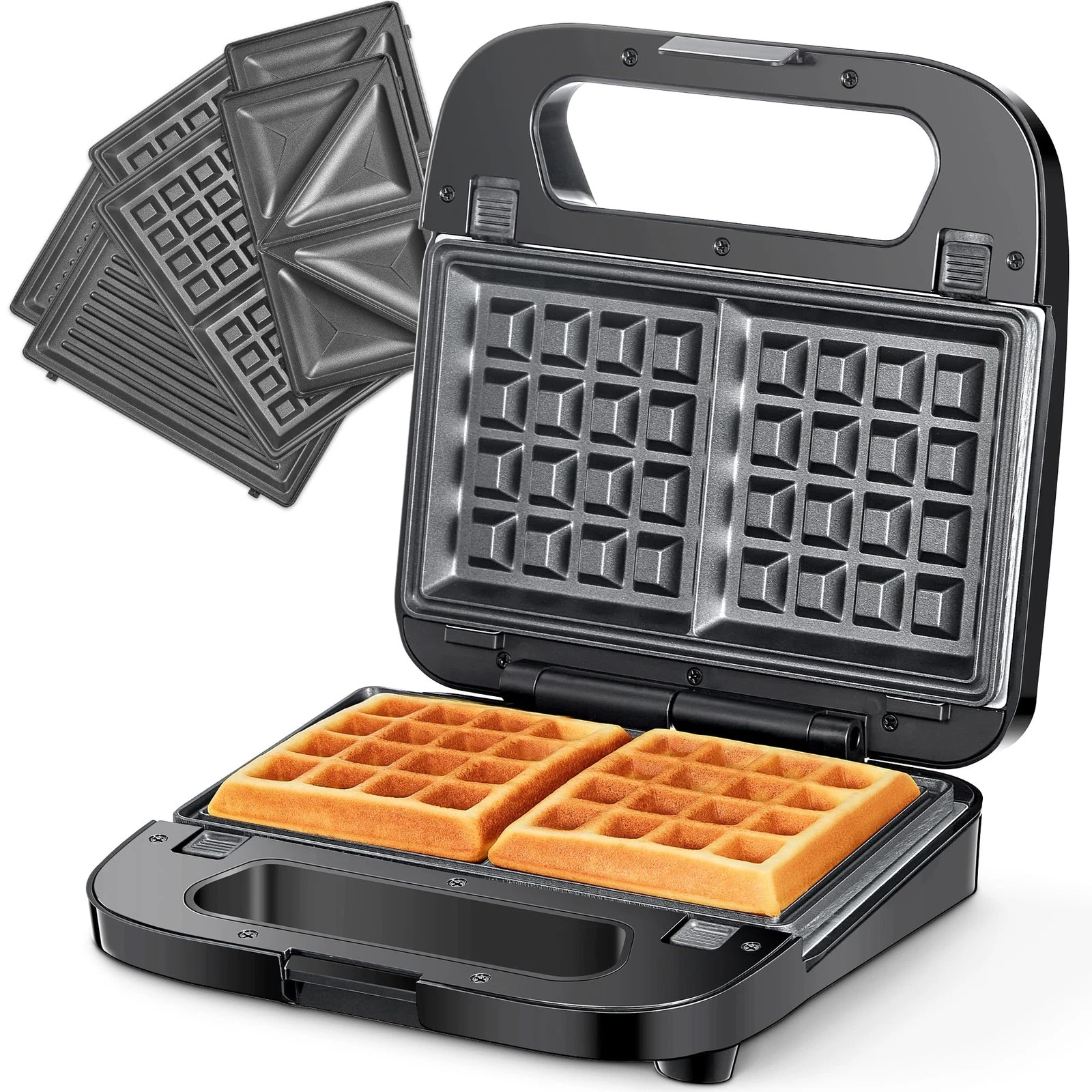 Reemix 3-in-1 Waffle, Grill & Sandwich Maker - Panini Press & Waffle Iron
