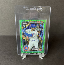 Topps 2024 Chrome Alexander Canario RC Rookie Green Parallel Cubs Card #174 /99. rookie card picture