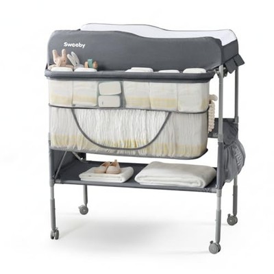 wedding dress stores san francisco WAMPAT 47" Baby Dresser for Nursery with 6 Drawers, Changing Table for