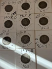 1897-1916 Barber Quarters, 10-Piece Set