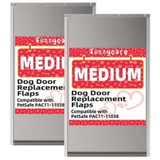 2PACK Medium Dog Door Replacement Flap with Screws, Doggie Door Replacement F...