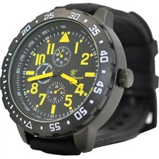 Orologio Smith & Wesson Calibratore Cinturino Gomma Giallo Nero