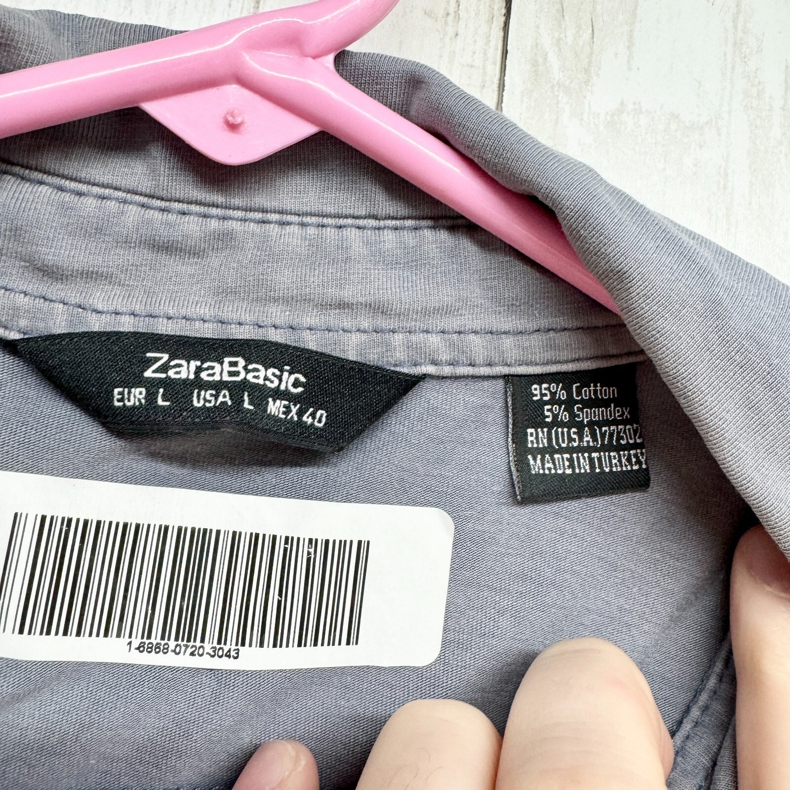 Zara Basic Button Down Men Size L Short Sleeve Bl… - image 2