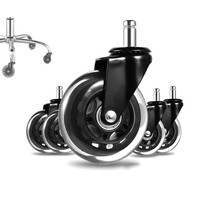 BüRostuhl Rollen 11X22Mm Gummi Hartbodenrollen 5Er-Set Leise