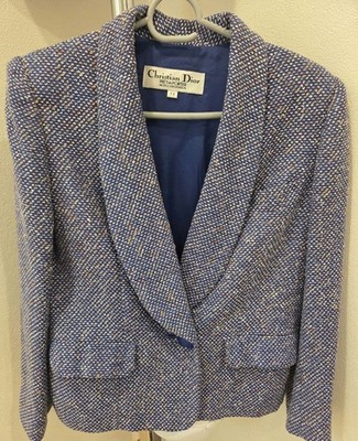 USED CHRISTIAN DIOR PRETA-PORTER TAILORED JACKET, SIZE 7E GOOD