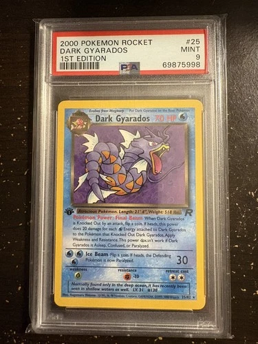 2000 Pokemon Team Rocket Dark Gyarados 1st Edition PSA 9 Non-holo