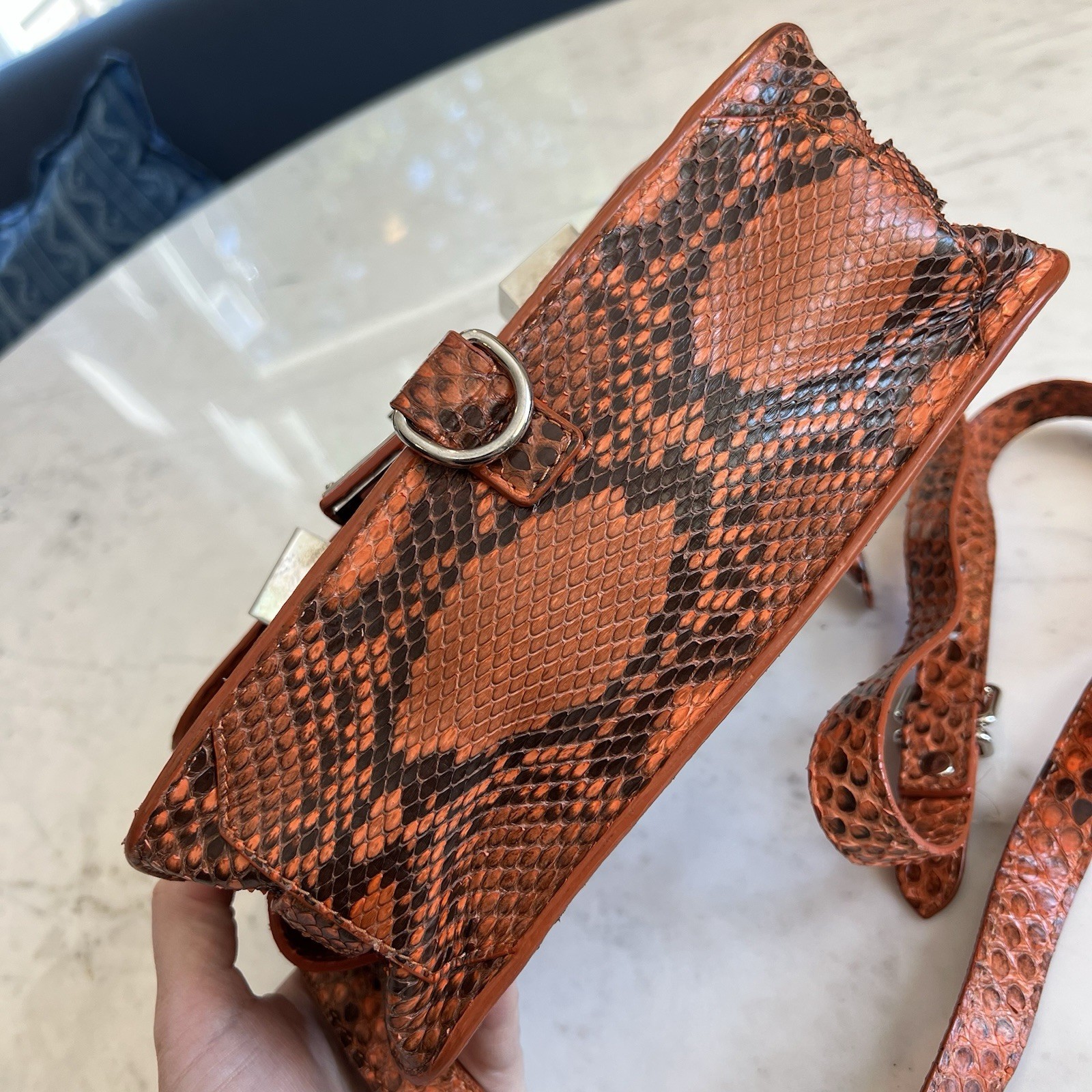 Proenza Schouler Python PS11 Mini Orange - image 7