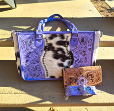Purple American Darling tote bag with Matching Myra Wallet
