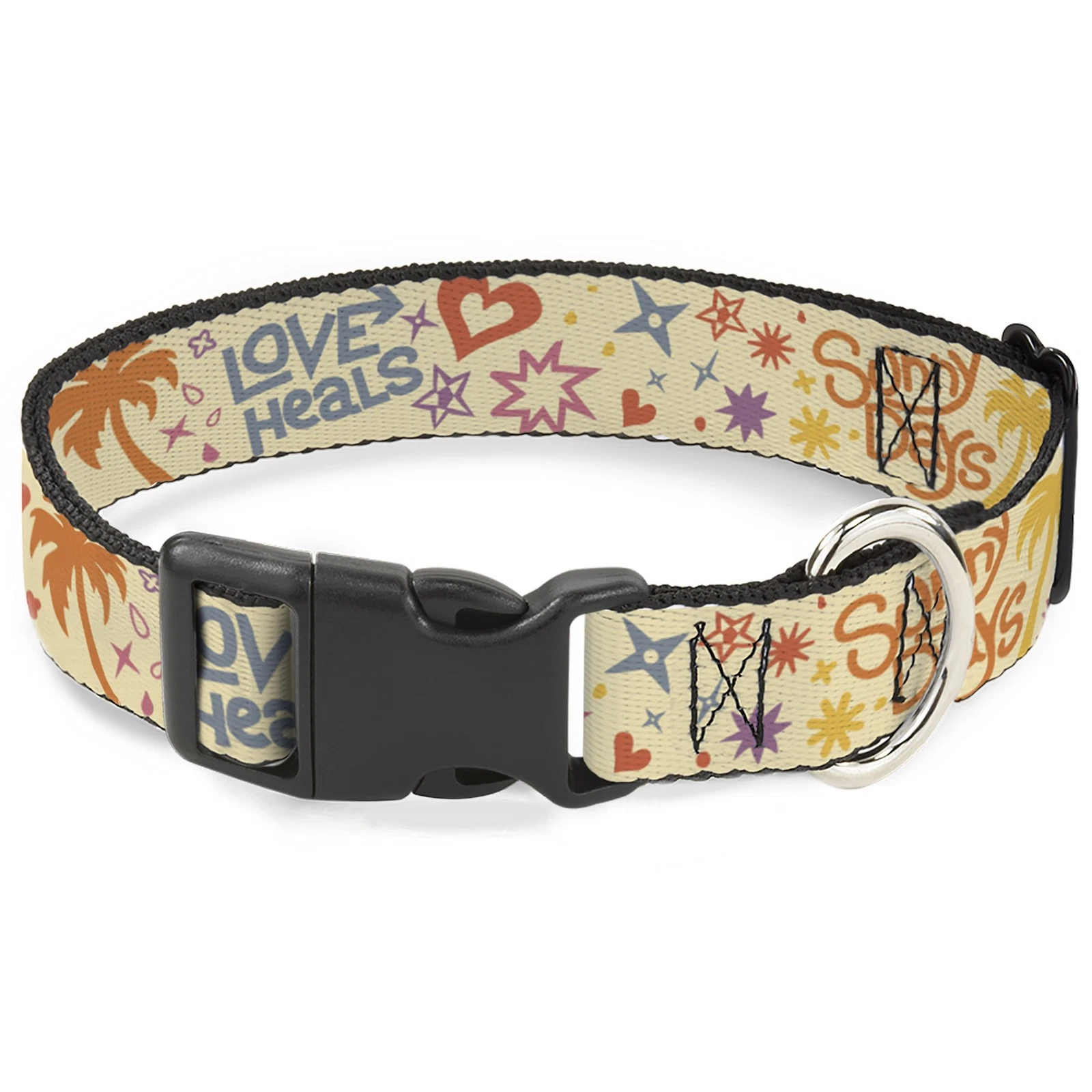 Plastic Clip Collar Summer Harmony Collage Beige/Multi Color WIDE-Medium 16-23"
Opens in a new windo