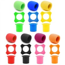 3Pieces AntiSlip Microphones Silicone Protective Cover for Home Karaoke