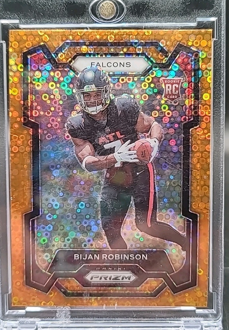 2023 Prizm BIJAN ROBINSON Orange Disco Prizm RC #305 Falcons Pro Bowl Speed SP