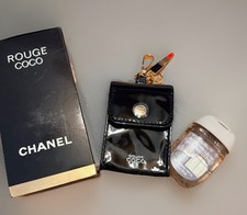 New w/Box Chanel Coco Rouge GWP Lipstick Case w/ Clip Charms w/ free sanitizer
