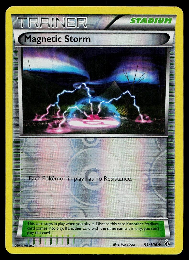 Pokemon Card Flashfire Magnetic Storm 91/106 Reverse Holo Uncommon