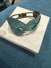 Vintage green enamel leaf bracelet likely David Anderson from 1950' or 1960'