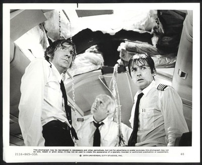 THE CONCORDE-8X10 B&W PHOTO-GEORGE KENNEDY/ALAIN DELON FN