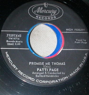 Patti Page - Promise Me Thomas / Two Thousand, Two Hundred, Twenty-Three Miles,