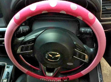 Disney Minnie Mouse Steering Wheel Cover Premium Fabric Pink Edition Superb Disney Minnie Mouse Steering Wheel Cover Premium Fabric Pink Edition Superb