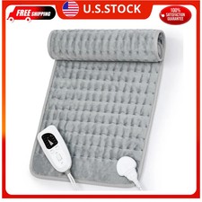 Heating Pad,Electric Heating Pad,Heating Pad for Back,Silvergray,24x12In