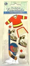 Sandylion 3D Stickers-Hockey. Uniform. Skates. Mask. Goal. 