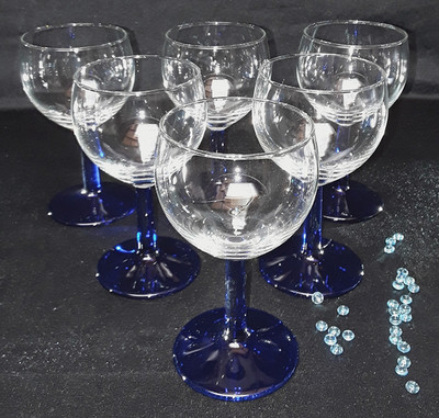 Luminarc Weingläser 6er Set Gläser mit Kobaltblauem Stiel G 576