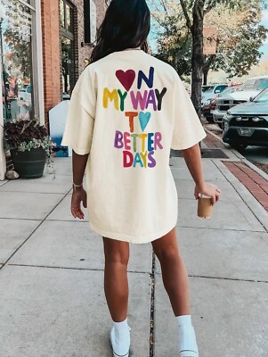 On My Way to Better Days Damen Oversize Shirt   Retro Style Fashion bis 5XL