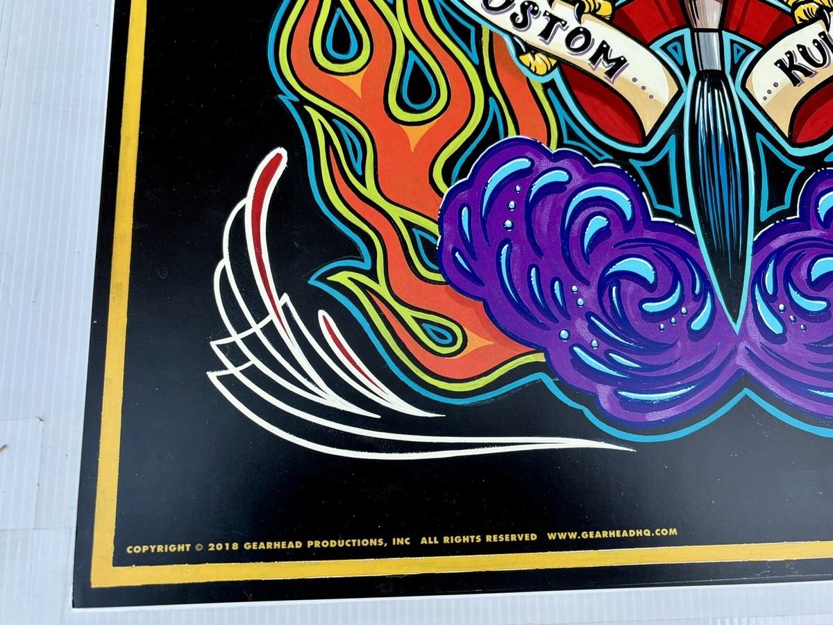 アート・デザイン・音楽 KUSTOM KULTURE Gearhead Kustom Kulture LTD Ed Poster Signed Number Art Wild