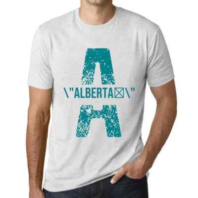 Herren Grafik T-Shirt Alberta Öko-Verantwortlich Vintage Jahrgang Kurzarm