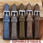 Waxed Canvas Leather Watch Strap 18mm 19mm 20mm 21mm 22mm 24mm SIZE XL