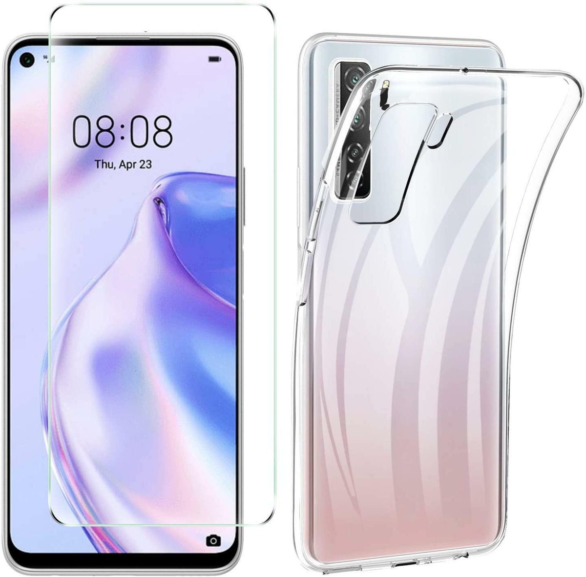 For Huawei P40 Lite 5G, Slim Clear Case Shockproof Phone Cover