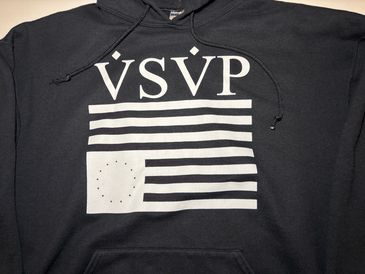 A$AP Rocky VSVP Flag Logo Hoodie ASAP Sweatshirt Adult XL Hip Hop