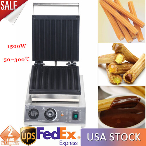 8pcs Commercial Stainless Steel Waffle Donut Churros Maker Machine-image