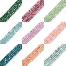 2mm Faceted Gemstone Cube Square Loose Beads DIY Jewelry Making Strand 15.5-16"