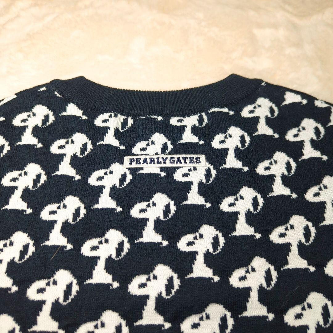 PEARLY GATES スヌーピーセーター Pearly Gates x Snoopy Knit Sweater Black White All Over