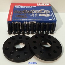 H&R Spurverbreiterung DR schwarz für Audi A4 8E 24=2x12mm Spacer mit Bolzen, ABE