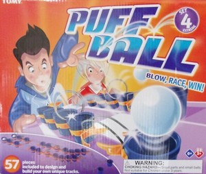 TOMY Puff Ball – Set De 2 – Jeu De Souffle De Balle – 31 Pièces – Niveau Moyen – Dès 4 Ans