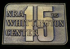 NRA Whittington Center National Rifle Association Patriotic Vintage Belt Buckle