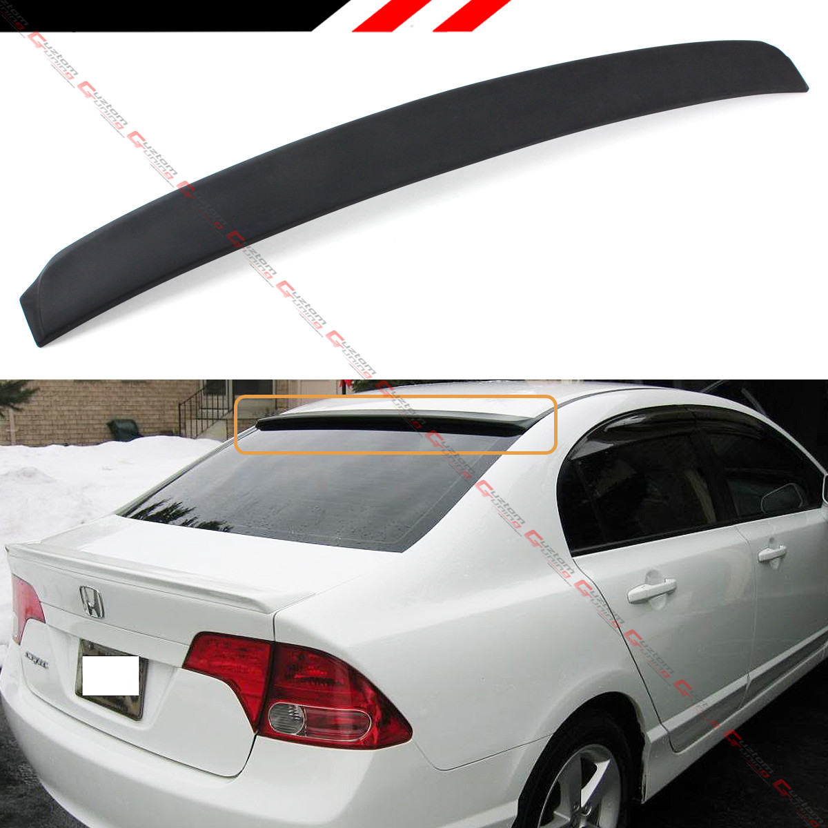 FOR 2006-15 HONDA CIVIC 8TH 9TH GEN 4 DR SEDAN JDM REAR WINDOW