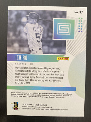Ichiro 2019 Chronicles Status Baseball - #17 GREEN - Seattle