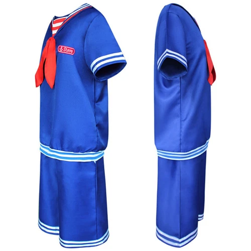 Stranger Things Robin Scoops Steve Harrington Cosplay Halloween Costume Uniform - Picture 14 of 23