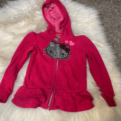 Hello kitty pink sequence 3T zip up sweater | eBay