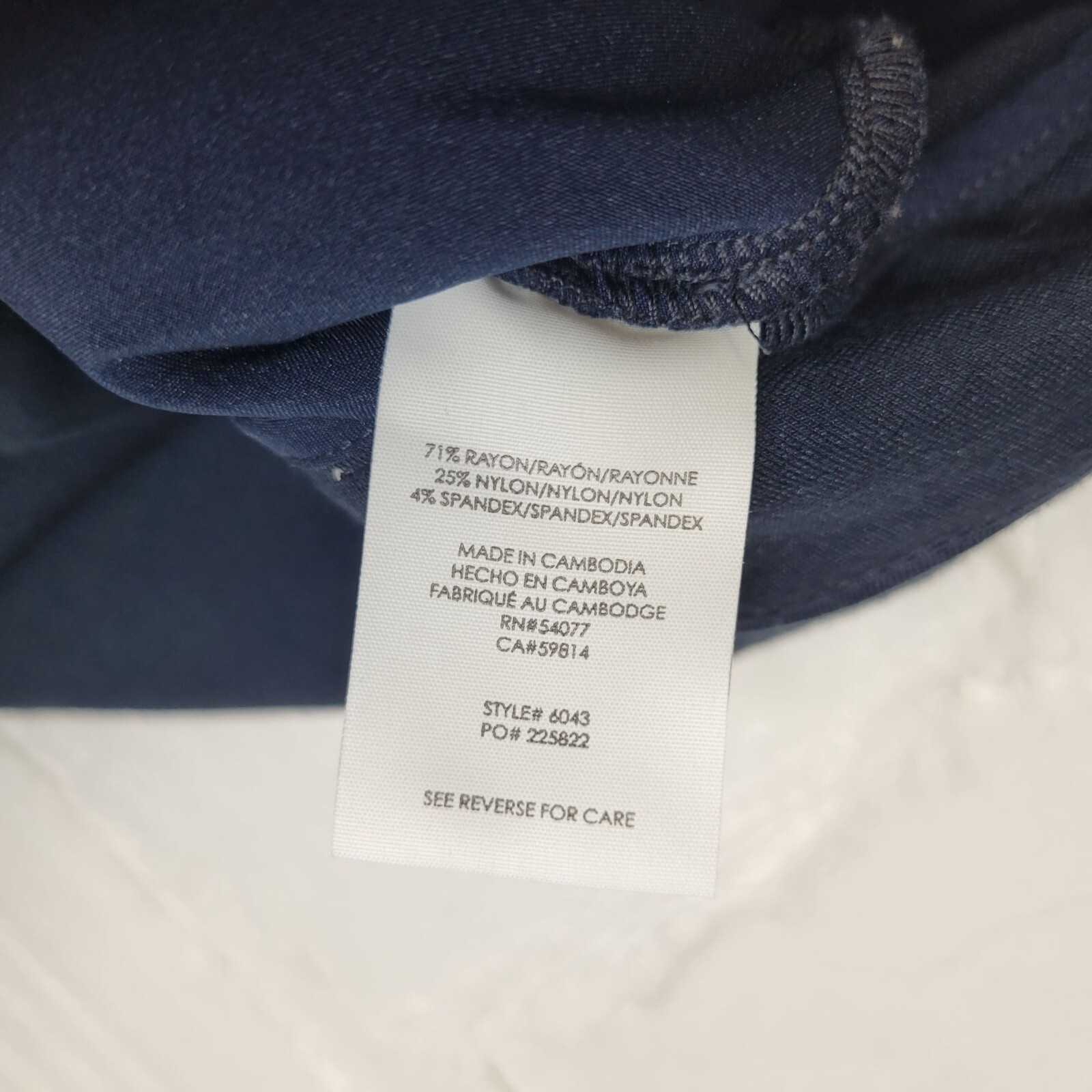 Pantalone donna Cabi taglia 8 stile Keen Kick svasato blu #6043 polsini a scatto