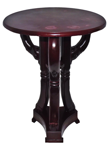 CIRCA 1920 ANGLO INDIAN ELEPHANT HAND CARVED ROSEWOOD SIDE TABLE - Picture 2 of 12
