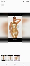 Women's Bronze Sequin Mini Dress by Fashion Nova - Prefect for Christmas