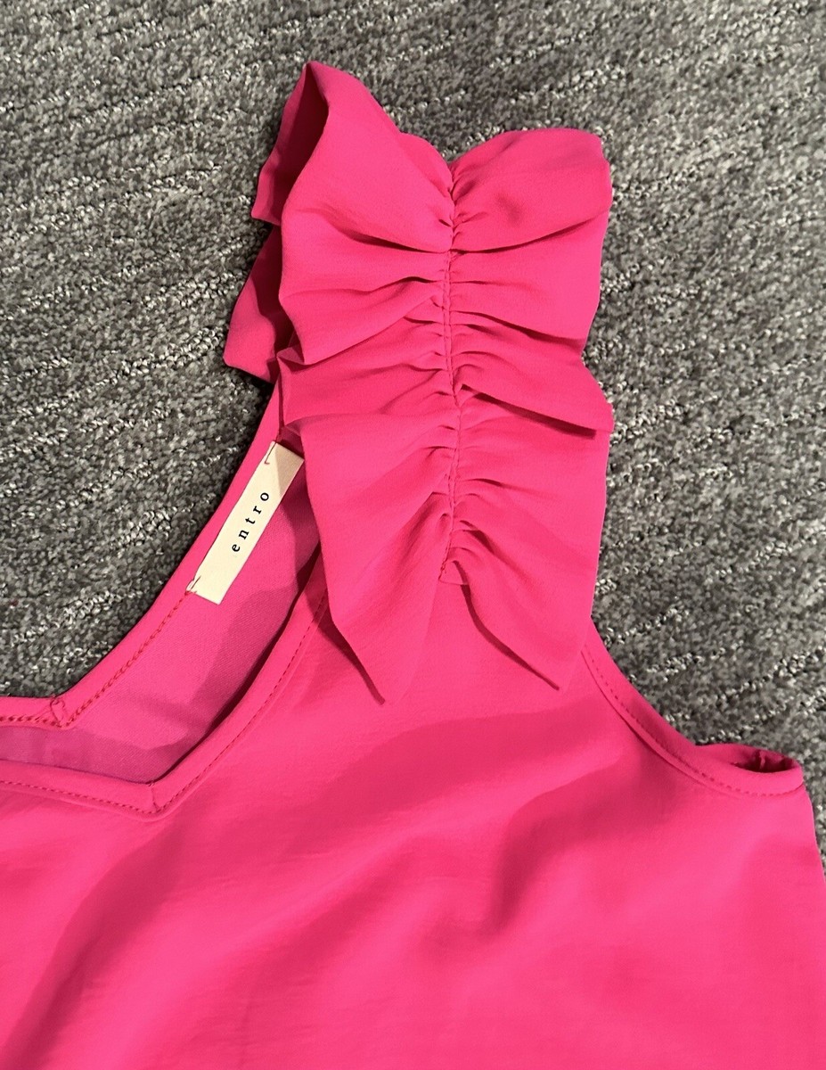 entro hot pink dress Entro Hot Pink Eyelet Midi Dress 8.28 Boutique