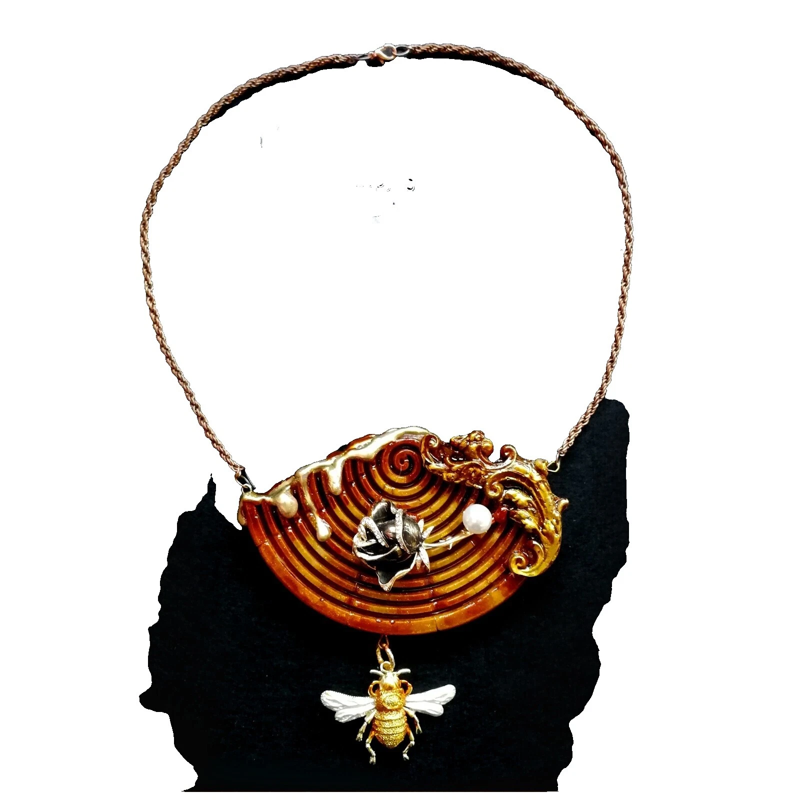 Copper Velvet Flowers & Plants Fashion Necklaces & Pendants