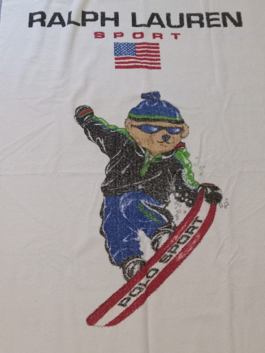 polo 1992 America's Cup タオル ラルフローレン Vintage Ralph Lauren Polo Sport Towel Snowboarding Bear USA